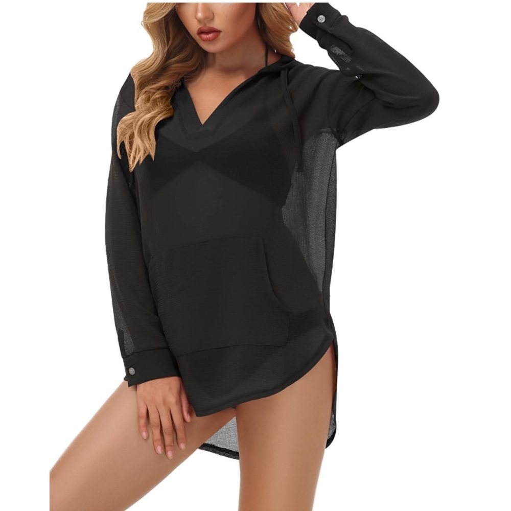 NWOT✨ Women’s Hooded Long Sleeve Swimsuit Coverup
